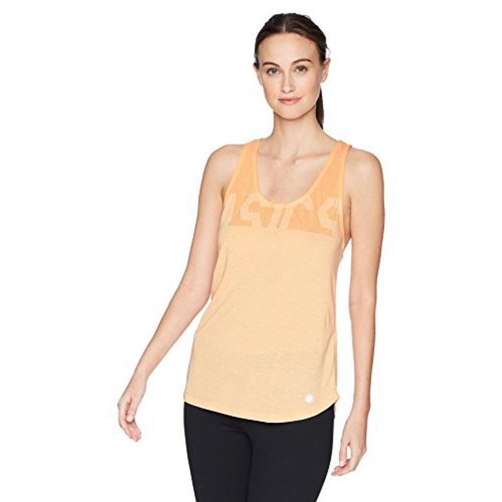 ASICS Women's Soft-Touch Racer Tank Apricot Ice Heather Medium 153398-6050